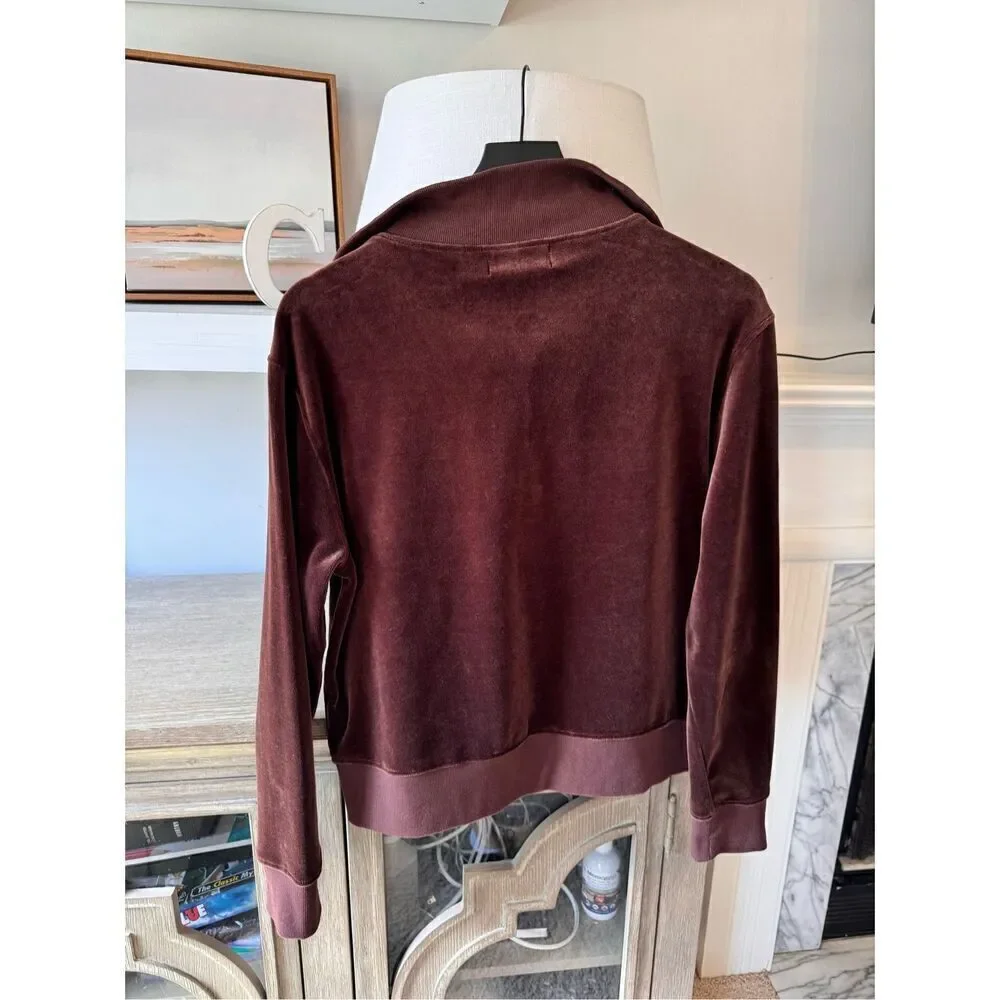 NILI LOTAN Bentley Quarter‎ Zip Sweatshirt Size Medium